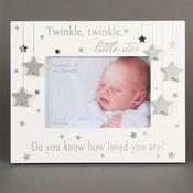 5×3½in Twinkle Twinkle Silver Star Photo Frame image