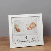 6x4in Bambino White Photo Frame Christening Day image