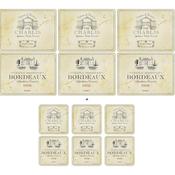 Pimpernel Vin De France Six Placemats &amp; Coasters image