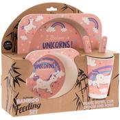Bamboo Eco 5 Piece Eating Set Unicorn image
