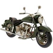 Vintage Green Motorbike 28 x 11 x 16cm image