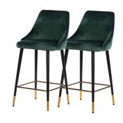 Pair of Monaco Button Back Island Stool Emerald image