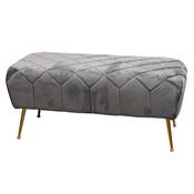 Grey Velvet Bench