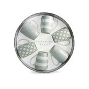 Spots &amp; Stripes 6 Bone China Mugs Grey image