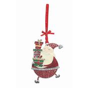 B and B Sparkle Santa Holding Gifts Decoration image