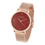 Rose Gold Pink Glitter Watch image