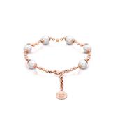 Romi Rose Gold Pearl and Chain Bracelet image