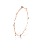 Romi Rose Gold Purple Stone Bangle image