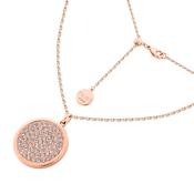 Romi Rose Gold Pave Disc Pendant image