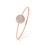 Romi Rose Gold Pave Disk Bangle image