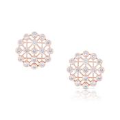 Romi Rose Gold Net Stud Earrings image