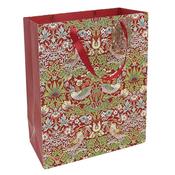 Strawberry Thief Red Gift Bag Large 27x33x14cm image
