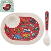 Bamboo Vehicles Egg Plate Spoon image