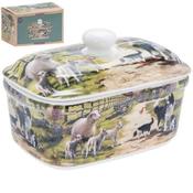 Collie and Sheep Butter Dish image