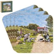Collie and Sheep Coasters Set of 4 image