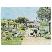 Collie and Sheep Cutting Board image