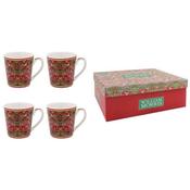 Strawberry Thief Red Mugs Set of 4 image