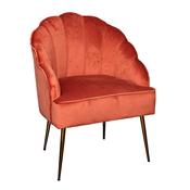 Coral Velvet Clam Chair image