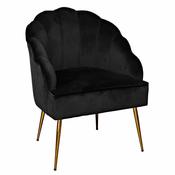 Black Velvet Clam Chair image