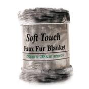 Faux Fur Mink Grey/Silver Throw 150 x 200cm image