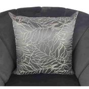 Grey Leaf Design Cushion Cover 44cm image