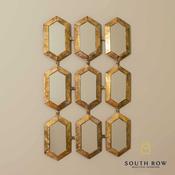 Amira Hex Accent Mirror 9 Section Gold image