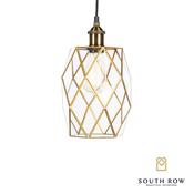 Alto Geometric Diamond Pendant Brass image