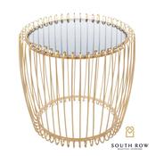 Lottie Gold End Table With Smoked Glass image