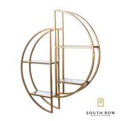 Harriet Gold Mirrored Wall Shelf 94x78x15cm image