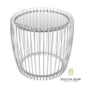 Lottie Silver End Table With Smoked Glass image