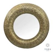 Casablanca Metal Round Wall Mirror Antique Gold image