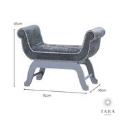 Smooth Velvet Love Seat Grey image
