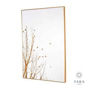 Forest Silhouette Mirror Art With Gold Frame image