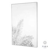 Fern Silhouette Mirror Art With Silver Frame image