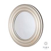 Ridges Round Champagne Wall Mirror image