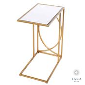 Franklin Gold Side Table with Mirrored Top image