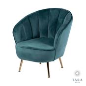 Kendall Accent Teal Chair With Golden Legs image