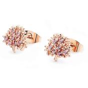 Rose Gold Tree Of Life Earrings With CZs image