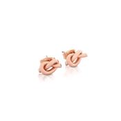 Romi Rose Gold Knot Stud Earrings image