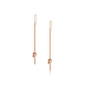Romi Rose Gold Knot Drop Earrings image