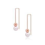 Romi Rose Gold Pearl and Bead Earrings image