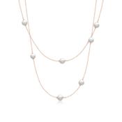 Romi Rose Gold Necklace Pearls and Chain image