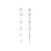Romi Rose Gold Drop Pearl Earrings image