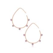 Romi Rose Gold Purple Stone Earrings image