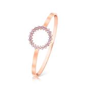 Romi Rose Gold Purple Stone Bangle image