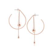 Romi Rose Gold Bead Drop Shape Earrings image