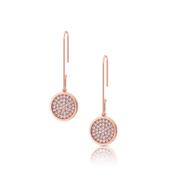 Romi Rose Gold Bent Pave Earrings image