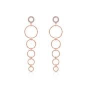 Romi Rose Gold Circle Drop Earrings image