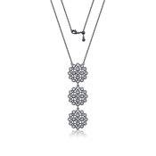 Romi Gun Metal Net Pendant image