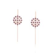 Romi Rose Gold Net Purple Earrings image